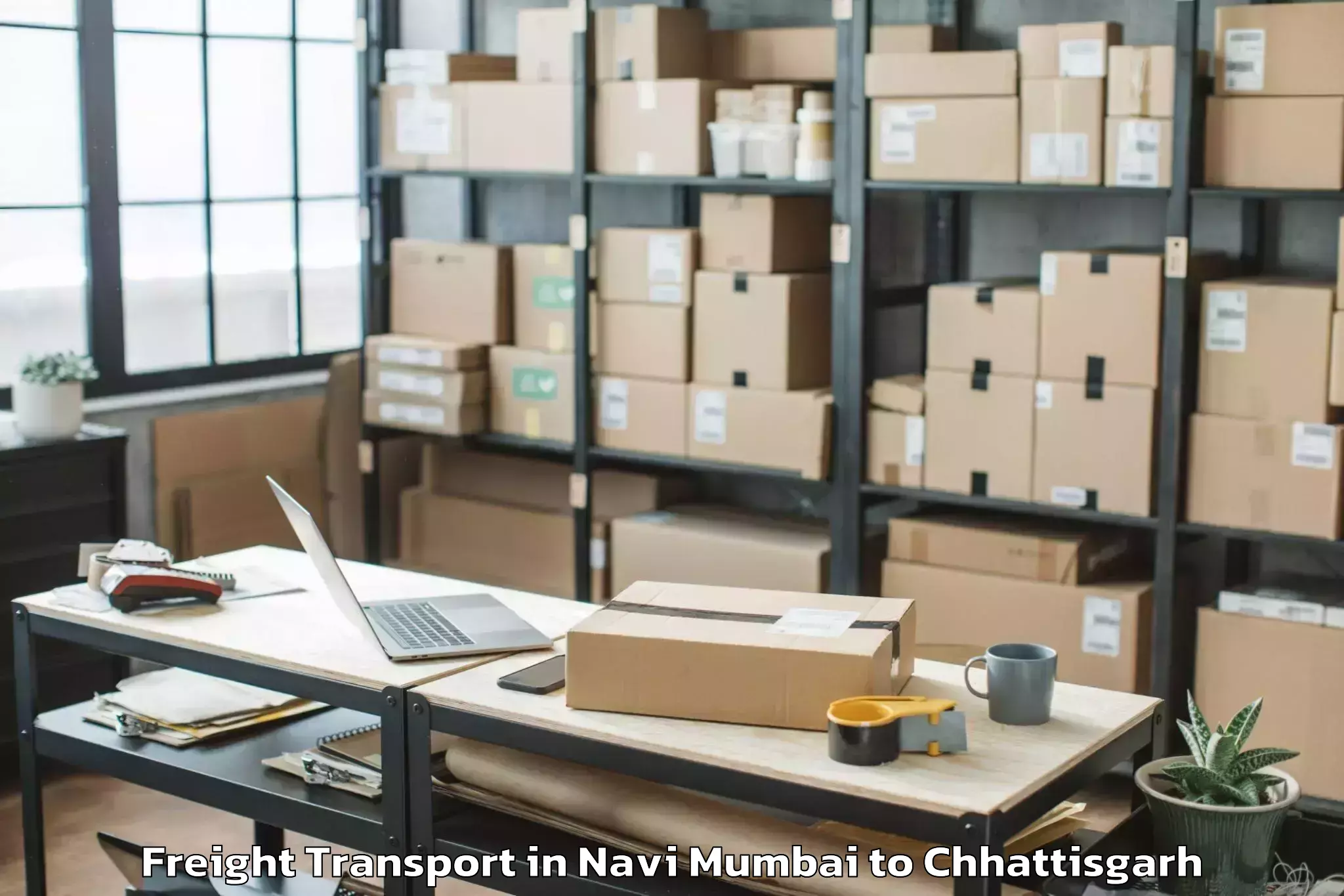 Top Navi Mumbai to Basna Freight Transport Available